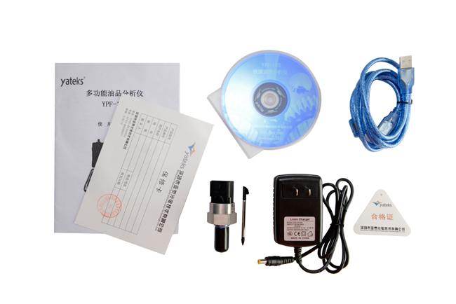 多功能油品分析儀相關(guān)配件：說(shuō)明書(shū)、保修卡等