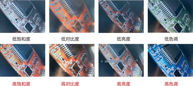 SIE工業(yè)視頻內(nèi)窺鏡色調(diào)、飽和度效果對比