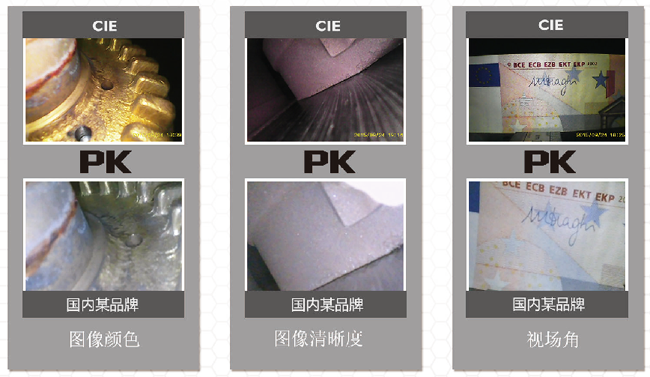 30萬(wàn)像素的CMOS圖像傳感器讓CIE汽車內(nèi)窺鏡的圖像顯示效果清晰、畫(huà)質(zhì)感更好。