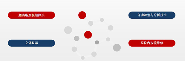 超清晰及極細探頭，自動識別與分析技術，原位內窺鏡維修，立體顯示