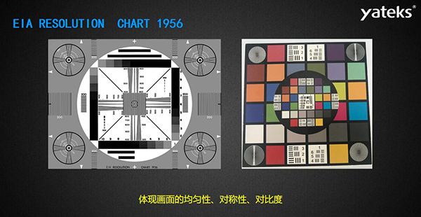 EIA RESOLUTION  CHART 1956 體現(xiàn)畫面的均勻性、對稱性、對比度